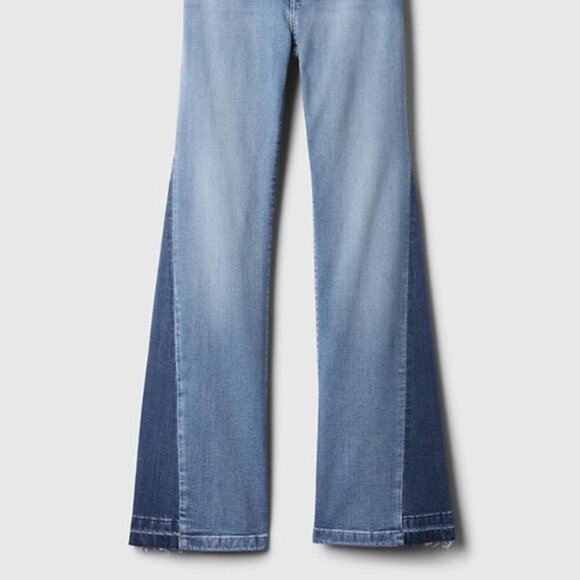 GAP High Rise Patched '70s Flare Jeans - Picture 7 of 12